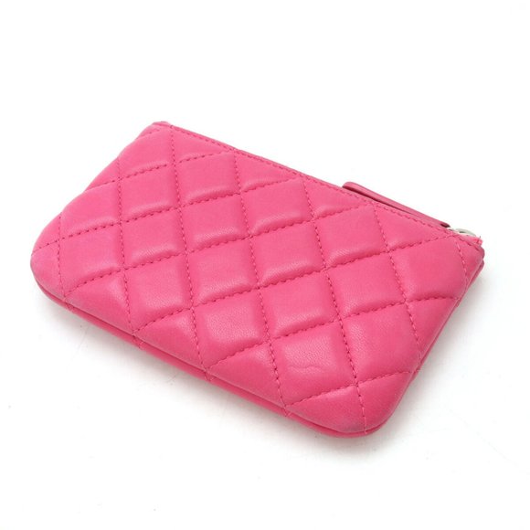 CHANEL Chanel Matelasse Coco Mark Pouch Coin Case Lambskin Leather Pink A69523 - Picture 3 of 8